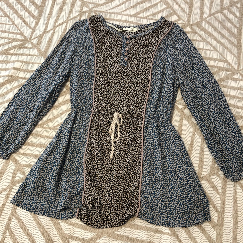 Comme Toi Mixed Floral Panel Mini Dress with Drawstring - Picture 3 of 14
